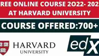 2023 Harvard University Free Oline Courses With Certificates