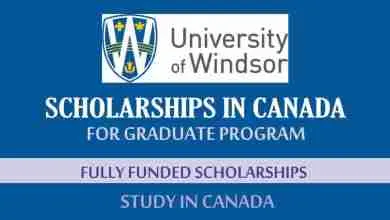 University of Windsor Fully Funded Scholarships