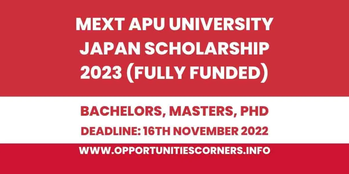 MEXT APU Japan Scholarships